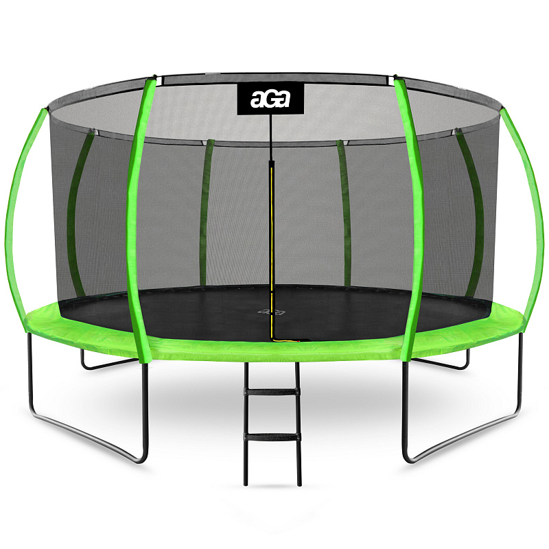 Aga SPORT EXCLUSIVE Trampoline 430 cm Light Green + Safety Net + Ladder