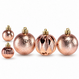 Aga Christmas Baubles MIX 3/6cm 44pcs Pink