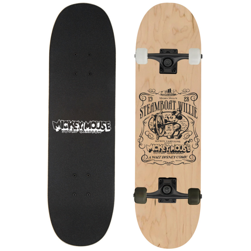 BIG WOODEN SKATEBOARD D100 MICKEY STEAMBOAT