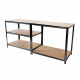 Linder Exclusiv Metal Shelf 180x90x40 cm 5 Shelves Black