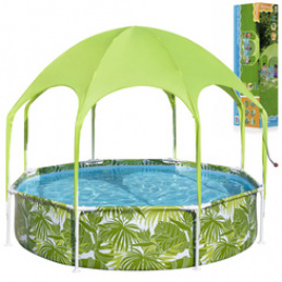 Bestway pool with frame 244x51 cm with shelter 56432 universal