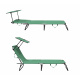 Aga Garden Reclining Lounger with Canopy Light Green