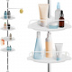 Telescopic corner shelf White ISO 6548