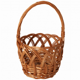 Oval lace basket for Easter decorations