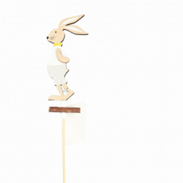 Wooden bunny on an Easter pick