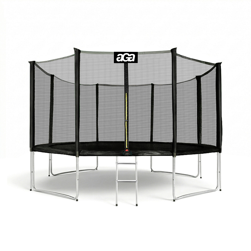 Aga SPORT PRO Trampoline 366 cm Black + Safety Net + Ladder