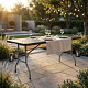 Aga Garden Folding Table 180x74x74 cm Black