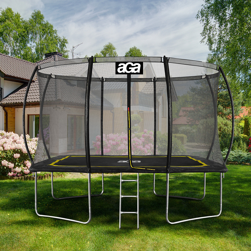 Aga Rectangular Trampoline 244x335 cm Black/Yellow - II. QUALITY