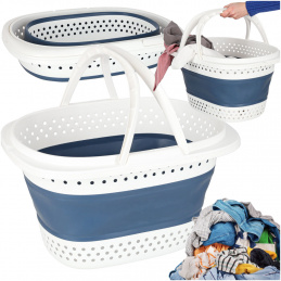 Foldable Silicone Laundry Basket Large 32L