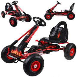 Large pedal go-kart with adjustable seat, inflatable wheels SP0839 universal
