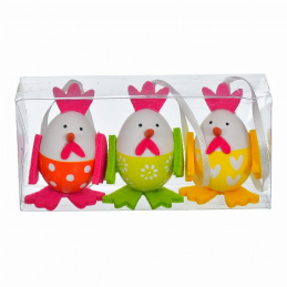 3 Colorful Easter Hanging Chicks