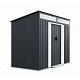 Aga Garden Shed 238x132x180 cm Dark Gray