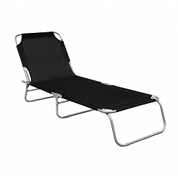 Linder Exclusiv Garden Reclining Lounger Black
