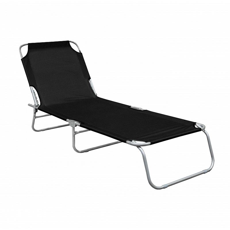 Linder Exclusiv Garden Reclining Lounger Black