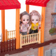 Dollhouse with red roof + lighting