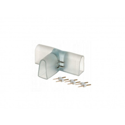 T-connector for 230V Neon LED strip horn + plug for 3 strips