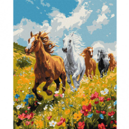 Painting by numbers 40x50 cm KHO6597 Half harmony horses AP0079 universal