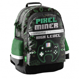 Paso School Backpack Three-Compartment Game