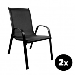 Aga 2x Garden Chair MR4400BC-2 Black
