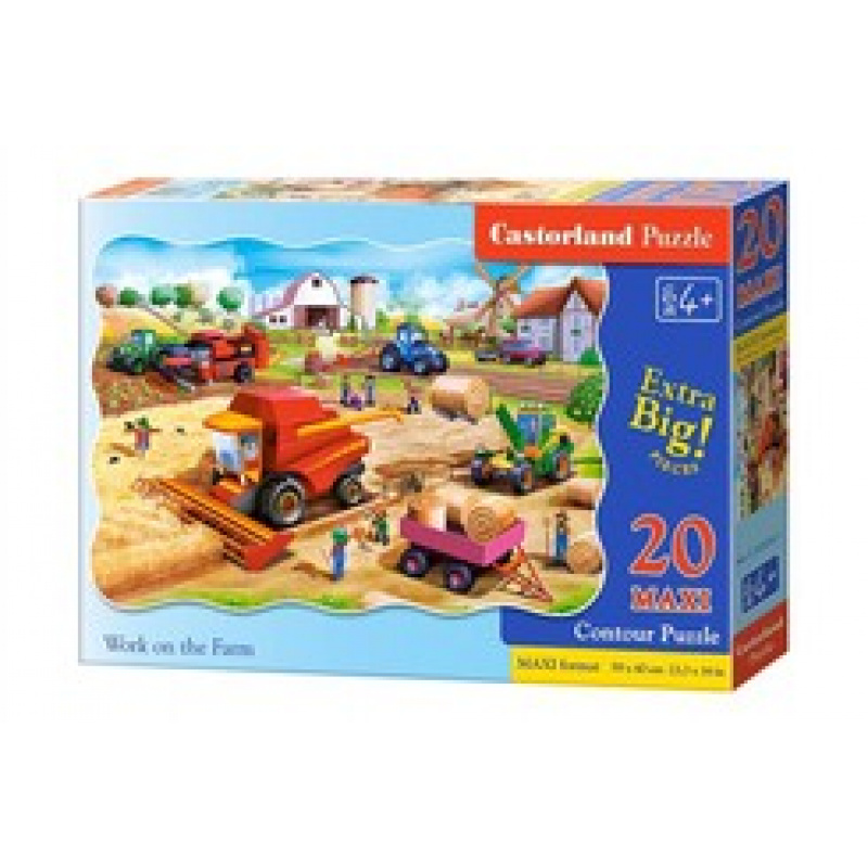 CASTORLAND puzzle 20 MAXI pieces - Work on the farm