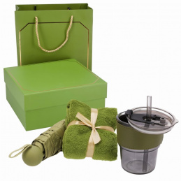 Gift set - mug, straw, umbrella, towel