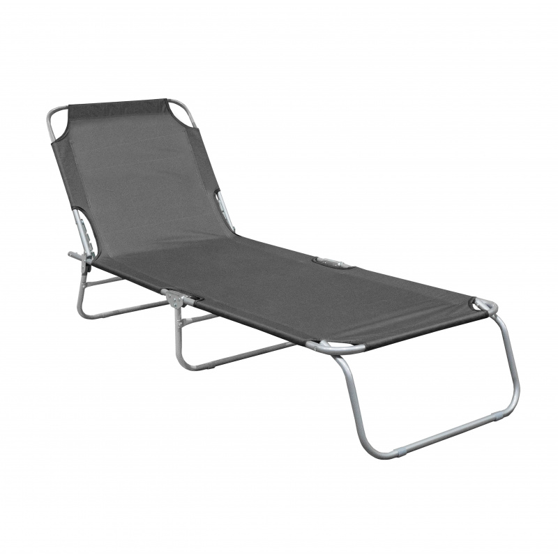 Linder Exclusiv Garden Reclining Lounger Grey