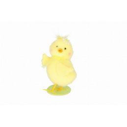 Stoff chick to stand with Easter flower