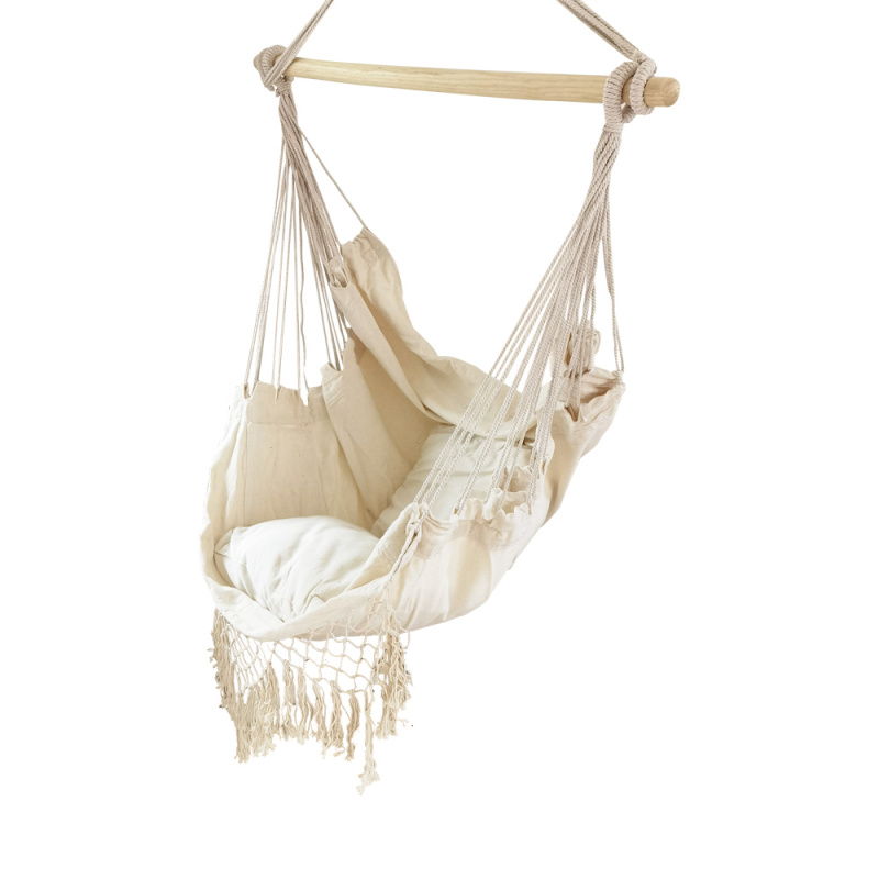 Aga Hanging Rocking Chair Beige