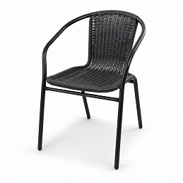 Linder Exclusiv Garden chair RATAN Dark grey/Black