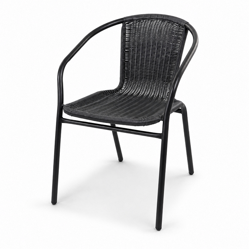 Linder Exclusiv Garden chair RATAN Dark grey/Black