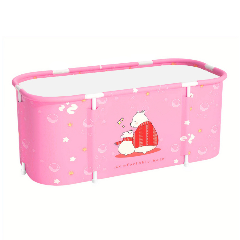 Aga Folding Portable Bathtub 115x60x50 cm Pink