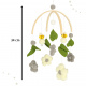 Aga Baby Mobile for Crib Grey Flowers