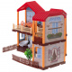 Dollhouse with red roof + lighting