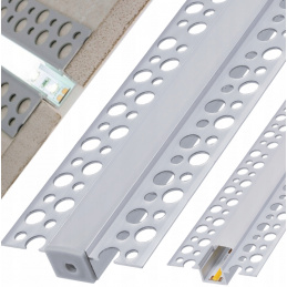 LED aluminum recessed profile 1m - set