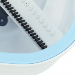Rectangular flat mop with rotary wringer for clean and dirty water