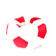 Aga Sofa bag BALL XXXL Red - White + footrest