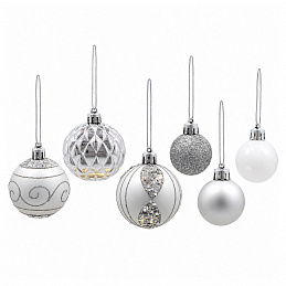 Aga Christmas Ornaments MIX 33pcs Silver