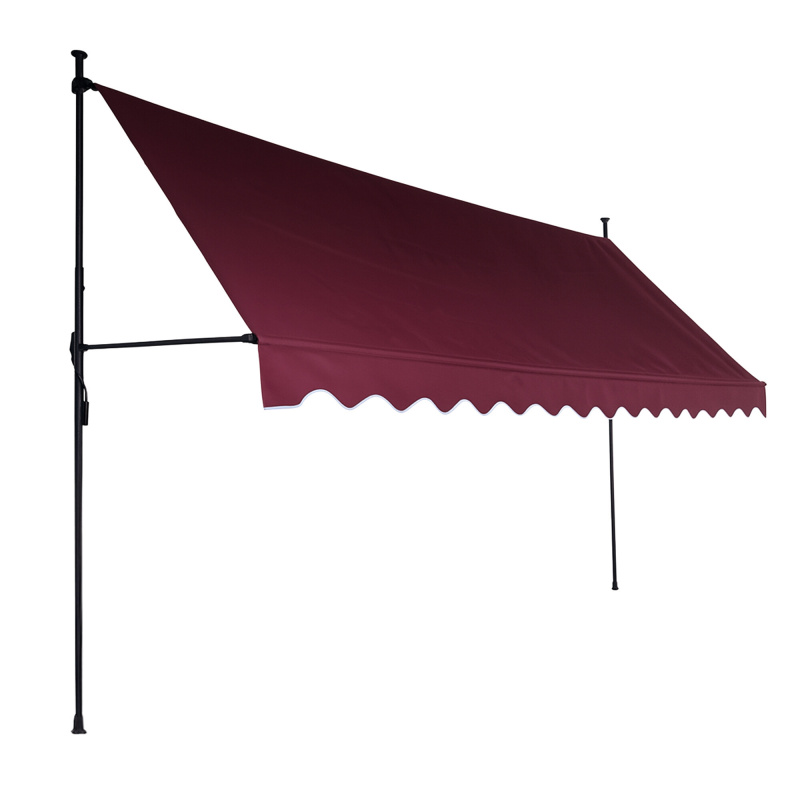 Aga Telescopic Awning 350x120 cm Burgundy