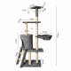 Grey cat tree 138 cm
