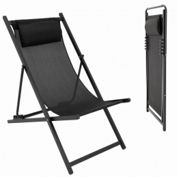 Garden lounger with adjustable backrest - foldable