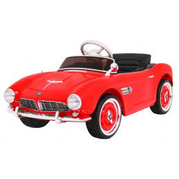 BMW 507 Retro Children's Electric Car Red + LED Audio + Remote Control + Eco Leather + EVA + Slow Start