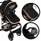 Kiduku Combination Stroller 3in1 Black