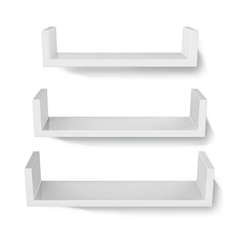 Linder Exclusiv Set of 3 Wall Shelves White
