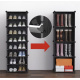 Variable shoe rack system 6 shelves ISO 12264