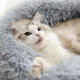 Furry dog bed, gray 22759 universal