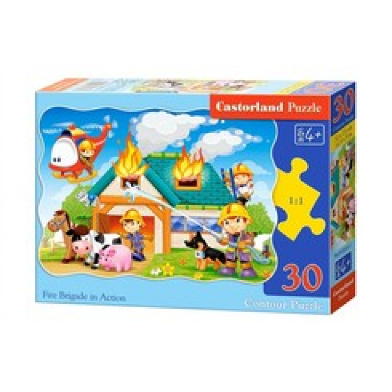 CASTORLAND puzzle 30 pieces - Firefighters in action