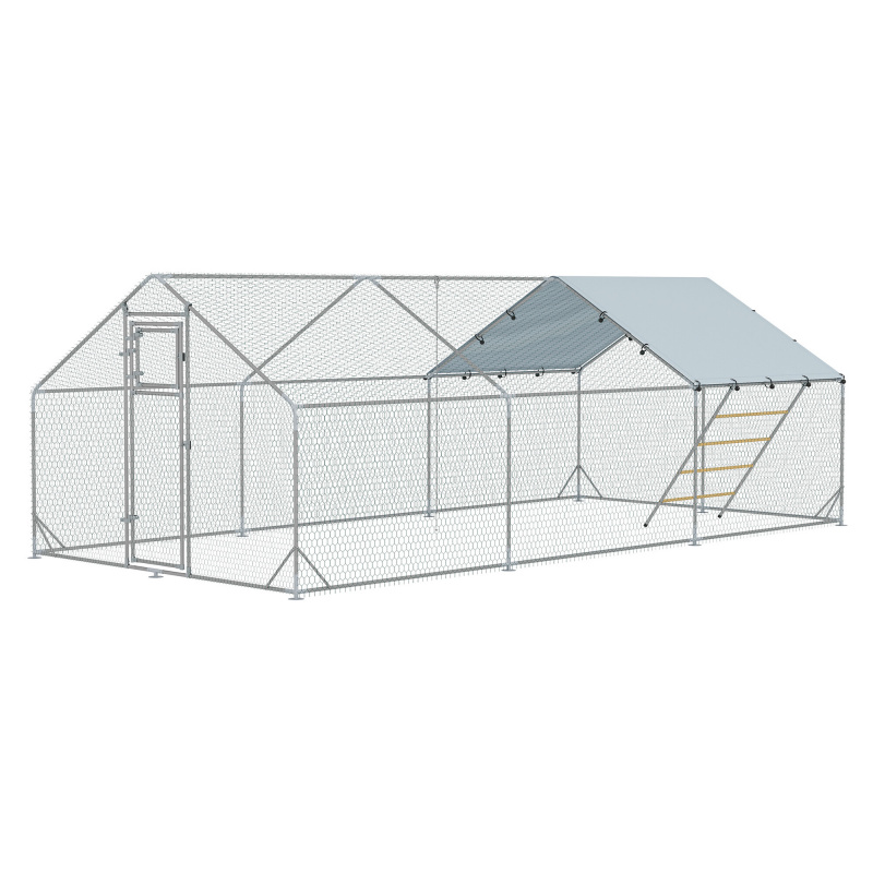 Aga Cage Run with Tarp for Chickens 3x6x1.95 m