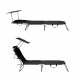 Aga 2x Garden Reclining Lounger with Canopy Black