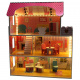 Aga MDF Dollhouse with furniture 70 cm Pink LED