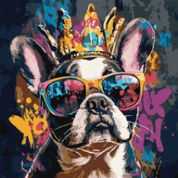 Painting by numbers 40 x 40 cm KHO6706 Light Bulldog AP0097 universal